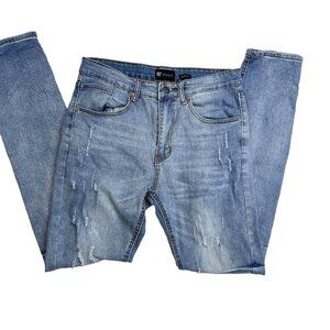 Waimea Skinny Fit Jeans Men's 30 x 32 Distressed Denim Straight Leg